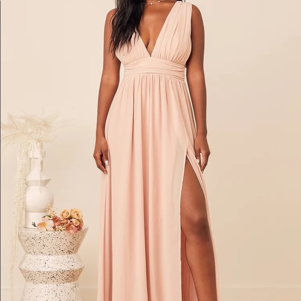 Lulus Heavenly Hues Blush Maxi Dress
